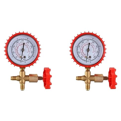 1 قطعة 2X مقياس ضغط المبردات تكييف الهواء إعادة شحن مقاييس الضغط ل R12 R502 R22 R410 R134A in Kuwait