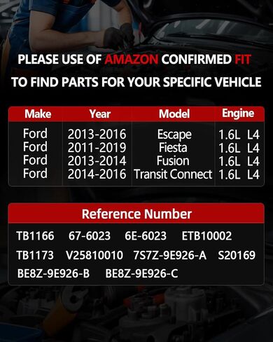 OKLPF Electronic Throttle Body Compatible with 2011 2012 2013 2014 2015 2016 2017 2018 2019 Ford Fiesta Escape Fusion Transit Connect L4 1.6L,Replace TB1166 TB1173 ETB10002 S20169 Throttle Body in Kuwait