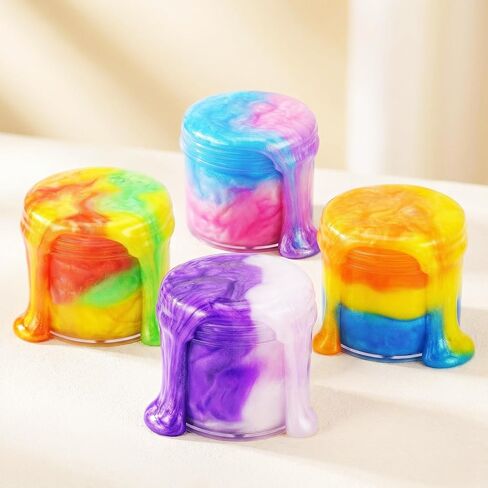 Galaxy Slime 4 Pack, Non-Sticky Wet Slime,Colorful, Stress Relief Toy, Party Favors for Boys Girls, Super Soft, 60ml Each in Kuwait