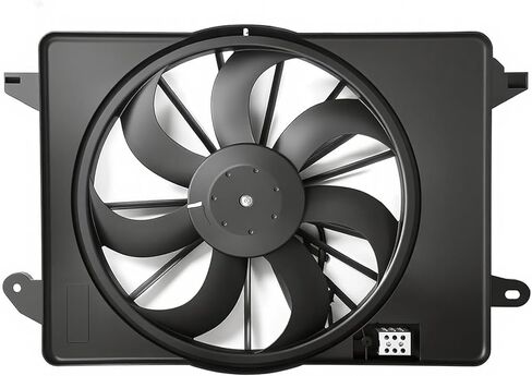621-526 AC Condenser Cooling Radiator Fan Assembly 12V Fits for 2009-2023 Chrysler 300/Challenger/Charger 2.7L 3.6L 5.7L 68050129AA in Kuwait