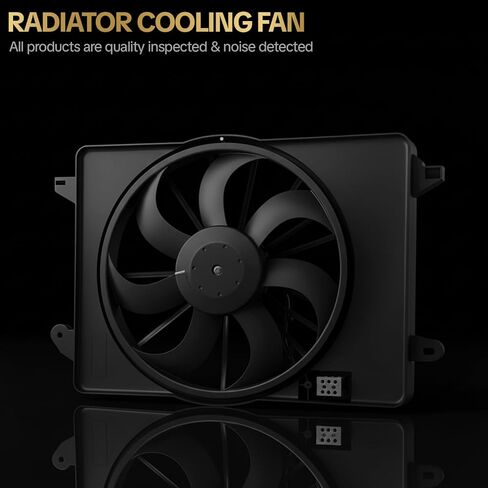 621-526 AC Condenser Cooling Radiator Fan Assembly 12V Fits for 2009-2023 Chrysler 300/Challenger/Charger 2.7L 3.6L 5.7L 68050129AA in Kuwait
