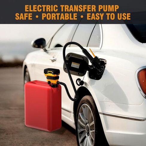 Fuel Transfer Pump for DEWALT 20V Battery(Not Included) – Cordless 3.7 GPM Automatic Gas Pump Kit for Gasoline, Diesel & Oil with 3 Tank Adapters, Battery Powered, Safe & Fast in Kuwait