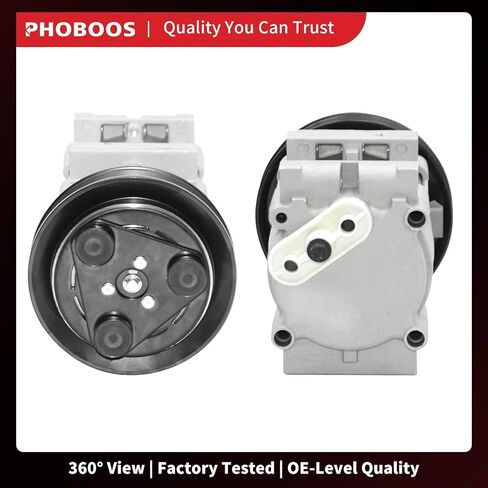 ضاغط تكييف الهواء PHOBOOS مع قابض متوافق مع Ford Ranger 1990-2001، F-100 Ranger 1996-2000 وMazda B2300 B2500، 2.3L 2.5L، تبريد سريع، ضوضاء منخفضة، سهل التركيب، Ref.CO 101280C in Kuwait