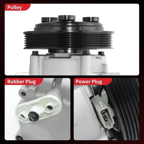 ضاغط تكييف الهواء PHOBOOS مع قابض متوافق مع Ford Ranger 1990-2001، F-100 Ranger 1996-2000 وMazda B2300 B2500، 2.3L 2.5L، تبريد سريع، ضوضاء منخفضة، سهل التركيب، Ref.CO 101280C in Kuwait
