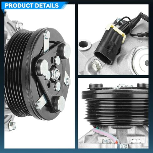 ضاغط مكيف هواء TadaMark مع قابض مناسب لسيارة Chevy Trailblazer 2002-2009، مناسب لـ GMC Envoy 2002-2009، مناسب لـ Oldsmobile Bravada 2002-2004، مناسب لـ Saab 9-7x 4.2L 2005-2009 in Kuwait