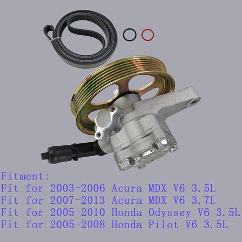 Power Steering Pump With Belt & O-Ring Fit for Acura MDX, Fit for Honda Odyssey Pilot, 3.5L 3.7L, Replace 56110PVJA01 56110RGLA02 in Kuwait