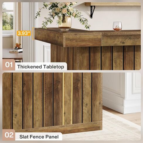 Tribesigns Reception Desk with Counter, 51" Wooden Front Desk with Storage, L Shaped Retail Counter Cashier Table Hostess Stand for Checkout, Barber, Beauty Salon, Cafe, Restaurant,Home Office in Kuwait
