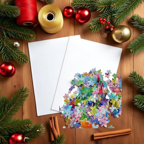 Glitter Flower Sequins, Mixed Colors, Loose Crafting Embellishments for Sewing, Wedding Decoration, Christmas, Clothes, Jewelry Making (A Pack) in Kuwait