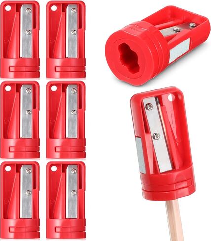 6 Pack Carpenter Pencil Sharpener, Manual Woodworking Pencil Sharpeners Portable Woodwork Pencils Cutter Narrow Sharpening Tool for Woodworking Tool in Kuwait