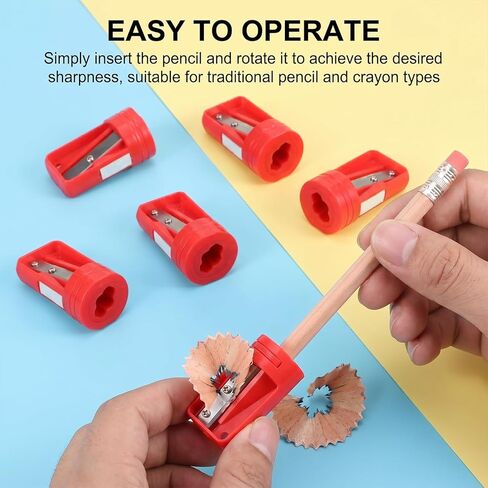 6 Pack Carpenter Pencil Sharpener, Manual Woodworking Pencil Sharpeners Portable Woodwork Pencils Cutter Narrow Sharpening Tool for Woodworking Tool in Kuwait