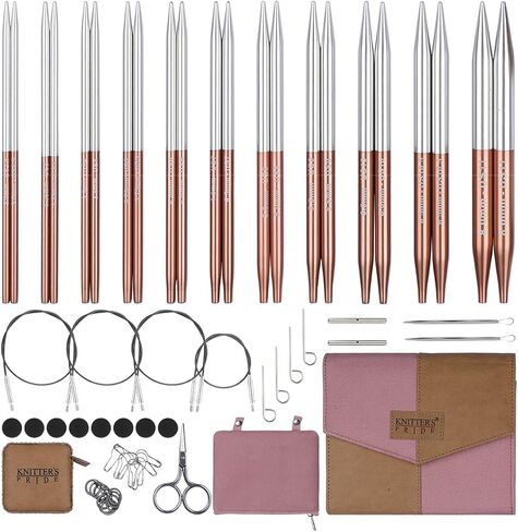 Knitter’s Pride Rosemist Regal Interchangeable Needle Set 5"" (13cm) – 11 US Sizes (2.5 to 11) in Kuwait