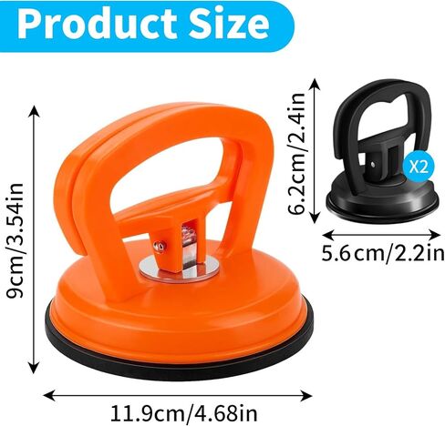 3-Pack Car Dent Puller, Upgraded Dent Puller, Durable PC Plastic Handle, Thickened Rubber Suction Cup, Paintless Repair Tool, Great for Dent Repair, Object Moving and Door Handle Use in Kuwait