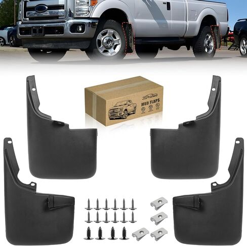 Mud Flaps for 2011-2016 Ford F250 F350 F450 F550 Super Duty Without Fender Flares Accessories, Wheel Splash Guards Mud Guards Exteriores Body Kit, Front & Rear 4pcs BC3Z-16A550-FA BC3Z-16A550-BB in Kuwait