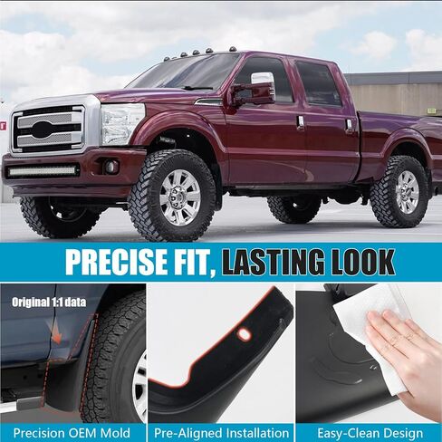 Mud Flaps for 2011-2016 Ford F250 F350 F450 F550 Super Duty Without Fender Flares Accessories, Wheel Splash Guards Mud Guards Exteriores Body Kit, Front & Rear 4pcs BC3Z-16A550-FA BC3Z-16A550-BB in Kuwait