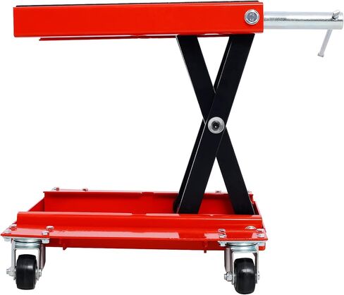 Gecheer 1100 lb Motorcycle Lift Jack with Dolly – Scissor Design, Wide Deck, Front/Rear/Center Tire Support, Portable Bike Stand for Cruisers, ATVs, UTVs, Dirt Bikes & Snowmobiles in Kuwait