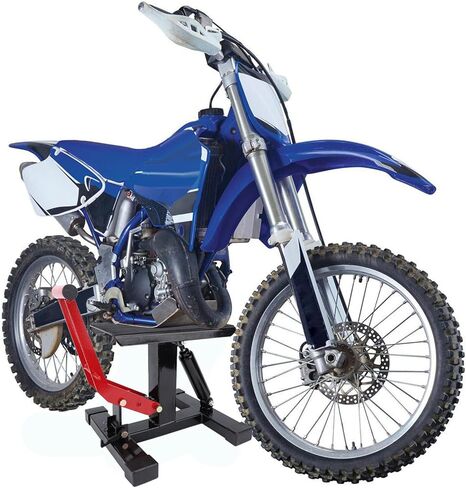 Motorcycle Jack Lift Stand, Hydraulic Adjustable Height 330Lbs Capacity with Rotational Design, for Offroad Motorcycle Maintenance & Repair in Kuwait