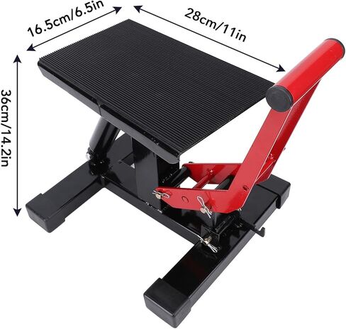 Motorcycle Jack Lift Stand, Hydraulic Adjustable Height 330Lbs Capacity with Rotational Design, for Offroad Motorcycle Maintenance & Repair in Kuwait