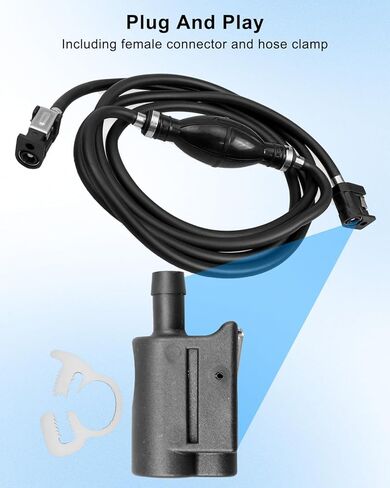Marine Fuel Line Connector Female Fit for Mercury Outboard, 5/16" Fuel Hose Quick Connect, Replace 22-13563Q3 18-8076 with Hose Clamp in Kuwait