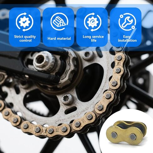 4pcs 520 Chain Master Link Connecting Links with O-Ring, Gold Motorcycle Chain Connecting Link, Heavy Duty Chain Repair Link for Dirt Bike, ATV, Motorcycle,Off-Road in Kuwait