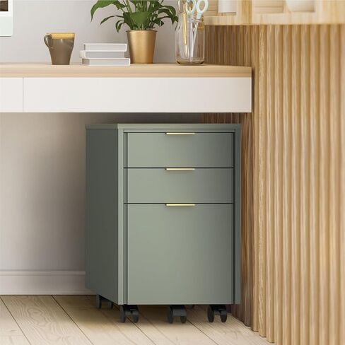 Realspace® 18" D Wood Vertical 3-Drawer File Cabinet, Pistachio Cream in Kuwait