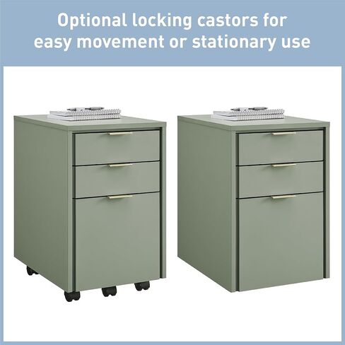 Realspace® 18" D Wood Vertical 3-Drawer File Cabinet, Pistachio Cream in Kuwait