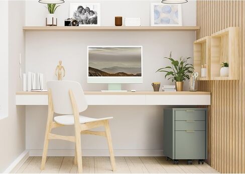 Realspace® 18" D Wood Vertical 3-Drawer File Cabinet, Pistachio Cream in Kuwait