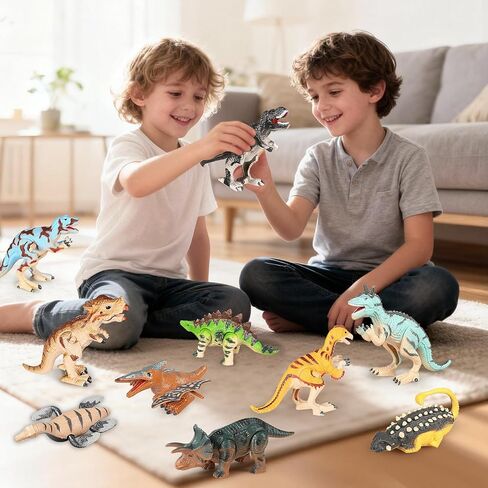 12 PCS Wind Up Dinosaur Toys for Kids Ages 3 4 5 6 7 8, Bulk Windup Dinosaur Walking Swimming Jumping Flipping Clockwork Toys Stocking Stuffers for Kids Party Favors, Xmas Gifts in Kuwait