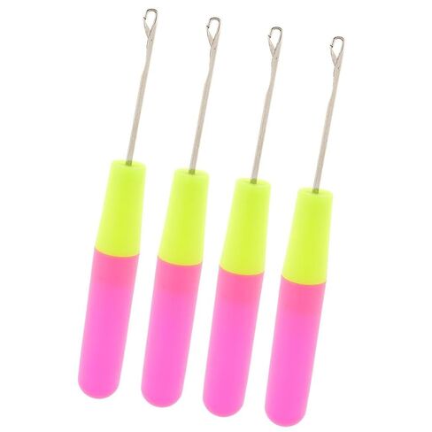 Baoblaze 4 Pieces Hair Hook Latch Hook Rug Tool Hook Handle Suitable for Hair Styling Weaving Salon in Kuwait