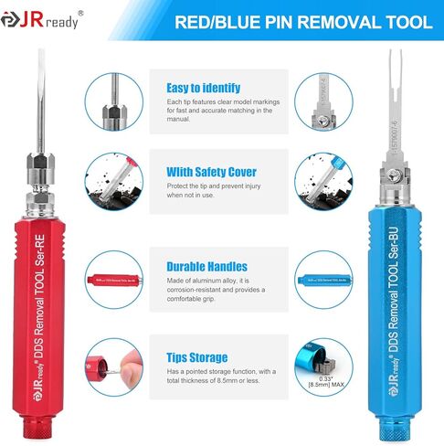 مجموعة أدوات استخراج الدبوس ACTCRH7A04 من JRready، متوافقة مع موصلات TE، Deutsch، AMP، Molex MX150، Delphi، Harting، YAZAKI، JPT، D SUB، مستخرج الشفرة والدبوس الدائري مع 40 نصيحة بديلة in Kuwait