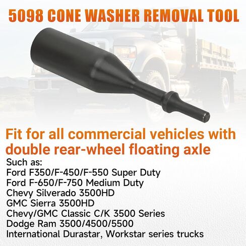 5098 Cone Washer Removal Tool Designed to Quickly Break Loose Cone Washer Removal Adapter for Use on Dual Rear Wheel Floating Axles in Kuwait