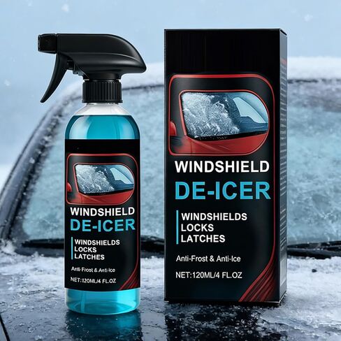Windshield Ice Spray,Winter Glass Protection Liquid | Car Snow Deicing Spray for Window | for Truck Sedan RV Morning Routine Windscreen Rearview Mirror Side Glass Door Locks in Kuwait