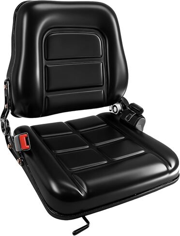 Universal Forklift Seat/Tractor Seat - Compatible with Forklifts, Tractors, Zero-Turn Mowers, Skid Steers, Telehandlers, Backhoes, Excavators -Safety Belt, Adjustable Backrest,Sliding Rails, Black in Kuwait