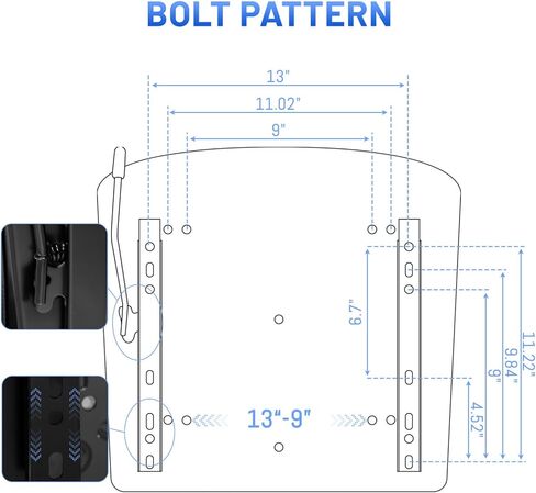 Universal Forklift Seat/Tractor Seat - Compatible with Forklifts, Tractors, Zero-Turn Mowers, Skid Steers, Telehandlers, Backhoes, Excavators -Safety Belt, Adjustable Backrest,Sliding Rails, Black in Kuwait