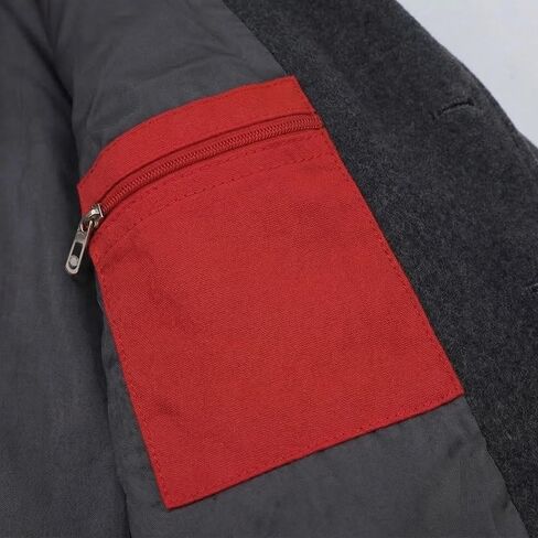 3 Pack Sew-in Side Pocket with Zipper, 3 Sizes Coat Inside Pockets, Travel Security Pocket Hidden Wallet Secure Side Pocket for Recovery Pockets for Clothing Coats Sweatshirts Pants, Red Canvas Pocket in Kuwait