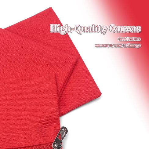 3 Pack Sew-in Side Pocket with Zipper, 3 Sizes Coat Inside Pockets, Travel Security Pocket Hidden Wallet Secure Side Pocket for Recovery Pockets for Clothing Coats Sweatshirts Pants, Red Canvas Pocket in Kuwait