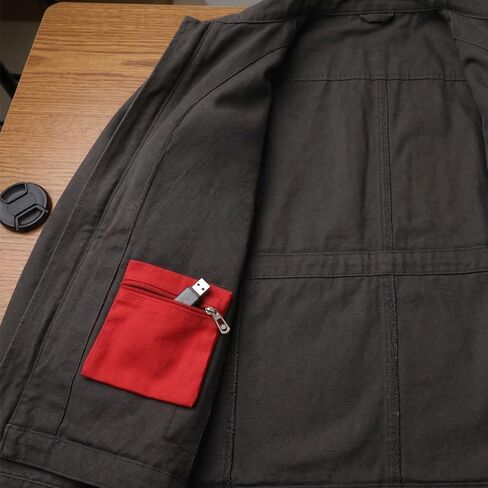 3 Pack Sew-in Side Pocket with Zipper, 3 Sizes Coat Inside Pockets, Travel Security Pocket Hidden Wallet Secure Side Pocket for Recovery Pockets for Clothing Coats Sweatshirts Pants, Red Canvas Pocket in Kuwait