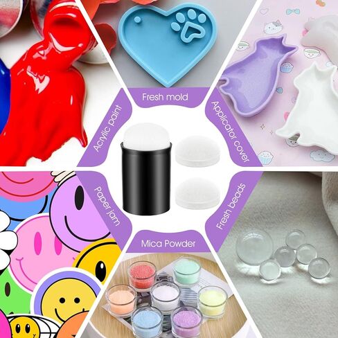 Ymapinc 80Pcs Face Painting Sponges Set, (Fits 1.6cm/0.63inch Fingers) 10 Finger Daubers with 70 Replacement Sponges, Paint Applicator for Crafts Drawing in Kuwait