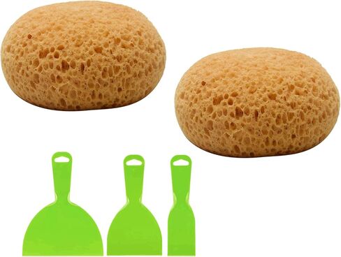 Texture Sponge w/Scraper, Home Decor Drywall Texture Patch Sponge for Wall Texture Repair/Drywall Repair/DIY Painting Ceiling, Washable & Reusable(Size:2 pcs) in Kuwait