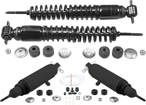 Shock Absorbers - Set of 4 Shocks Front and Rear, Shock Absorber Front and Rear, Load Adjusting Shock Absorber Set Automotive Replacement Shocks Fits Pontiac Firebird Fits Chevrolet Camaro 1971 in Kuwait