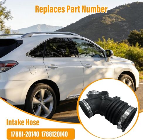 خرطوم السحب 1788120140 متوافق مع Toyota Highlander Full Hybrid 2006-2010 متوافق مع Lexus RX400h STD 6 Cyl 3.3L 3MZFE 2006-2008 17881-20140 (مع مشابك 5 قطع) in Kuwait