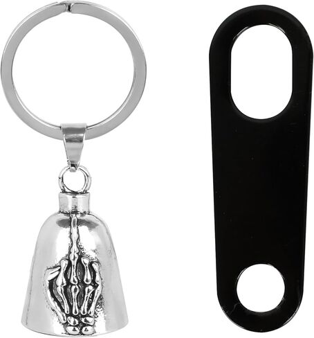 Motorcycle Biker Guardian Luck Riding Bell w/Key Chain Ring & Hanger for Bikers Riders, for Men Women Guard Riding Safety in Kuwait