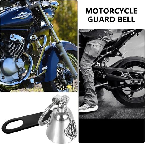 Motorcycle Biker Guardian Luck Riding Bell w/Key Chain Ring & Hanger for Bikers Riders, for Men Women Guard Riding Safety in Kuwait