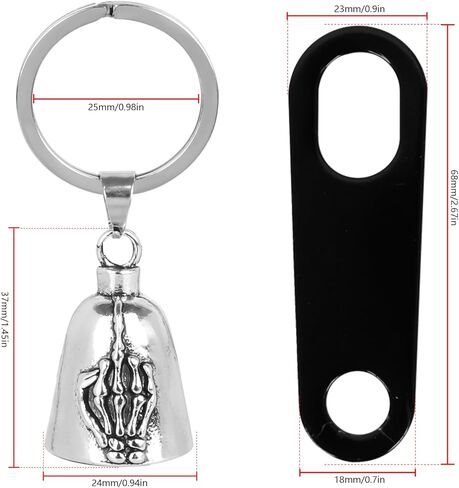 Motorcycle Biker Guardian Luck Riding Bell w/Key Chain Ring & Hanger for Bikers Riders, for Men Women Guard Riding Safety in Kuwait