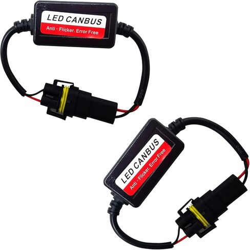 WZP 2PCS H11/H8/H9 Canbus Decoder, Waterproof LED Light Canbus Decoder, Canbus Error-free Anti Flicker Harness Error Code Canceler, Unviersal Replacement Repair Part for Car Bulb Modification Adapter in Kuwait