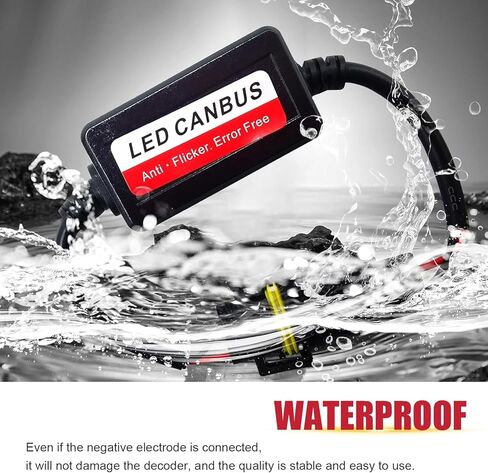 WZP 2PCS H11/H8/H9 Canbus Decoder, Waterproof LED Light Canbus Decoder, Canbus Error-free Anti Flicker Harness Error Code Canceler, Unviersal Replacement Repair Part for Car Bulb Modification Adapter in Kuwait