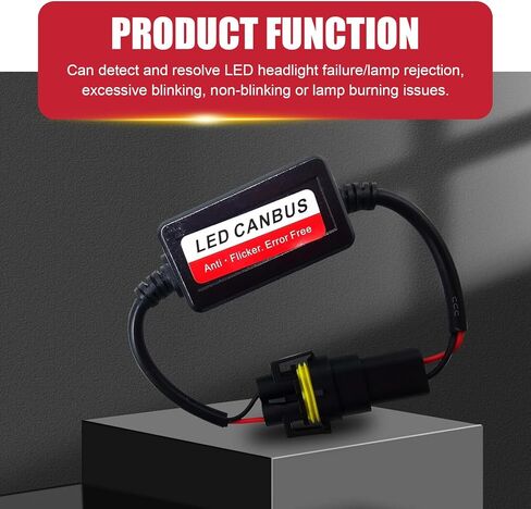 WZP 2PCS H11/H8/H9 Canbus Decoder, Waterproof LED Light Canbus Decoder, Canbus Error-free Anti Flicker Harness Error Code Canceler, Unviersal Replacement Repair Part for Car Bulb Modification Adapter in Kuwait