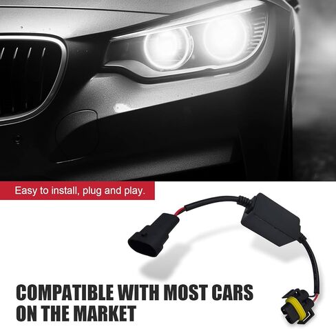 WZP 2PCS H11/H8/H9 Canbus Decoder, Waterproof LED Light Canbus Decoder, Canbus Error-free Anti Flicker Harness Error Code Canceler, Unviersal Replacement Repair Part for Car Bulb Modification Adapter in Kuwait