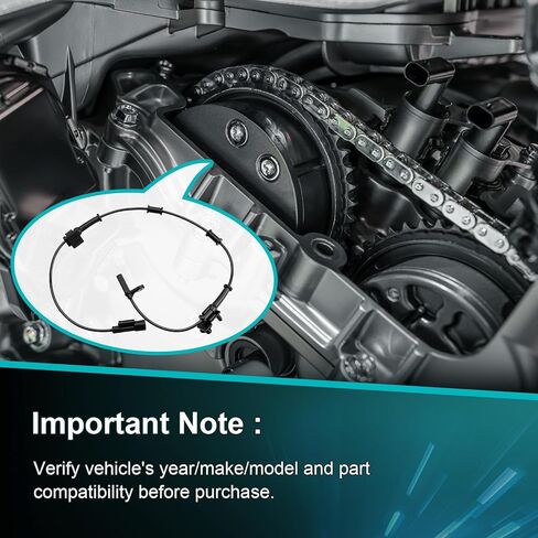 ABS Wheel Speed Sensor Front Left Right Compatible with Dodge Challenger Charger Chrysler 300 2015 2016 2017 2018 2019 2020(3.6L 5.7L 6.2L 6.4L), ALS2892 68199987AC 68199987AB 68199987AA in Kuwait