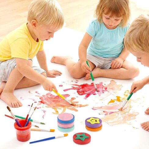 12Pcs EVA Paint Stamps Set, Multicolor Sponge Stampers, Sponges for Painting, Crafts and DIY in Kuwait