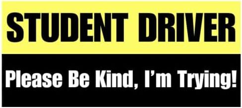 Funny Student Driver Magnet 4 Pack – Magnetic Bumper Sticker for Car, Removable Car Magnet Sign, Teen New Driver Safety Warning, Weatherproof Magnetic Vehicle Sticker, Beginner Driver Car Decal in Kuwait
